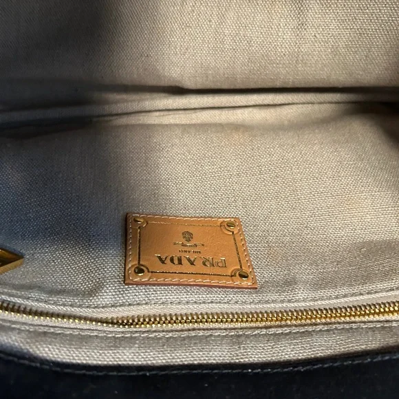 Prada Black and Pink Tote Bag Canapa Large.  Rare and Beautiful - Picture 11 of 14